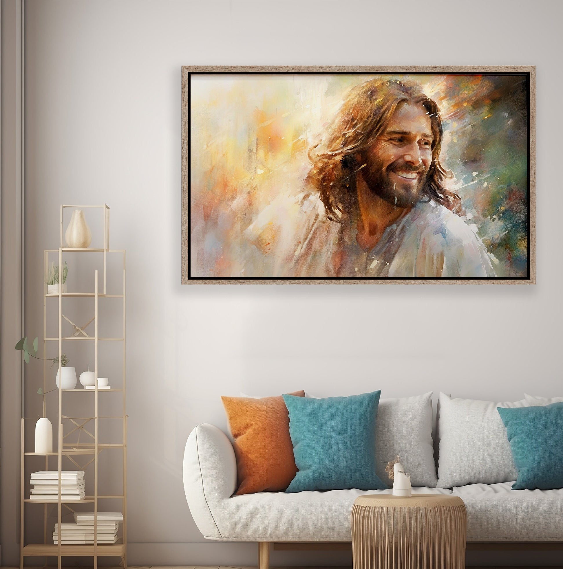 Laughing Christ poster, Christ's Embrace Poster, Jesus Picture, Jesus Poster, Christ's Smile Poster, Jesus Wall Art, Gift